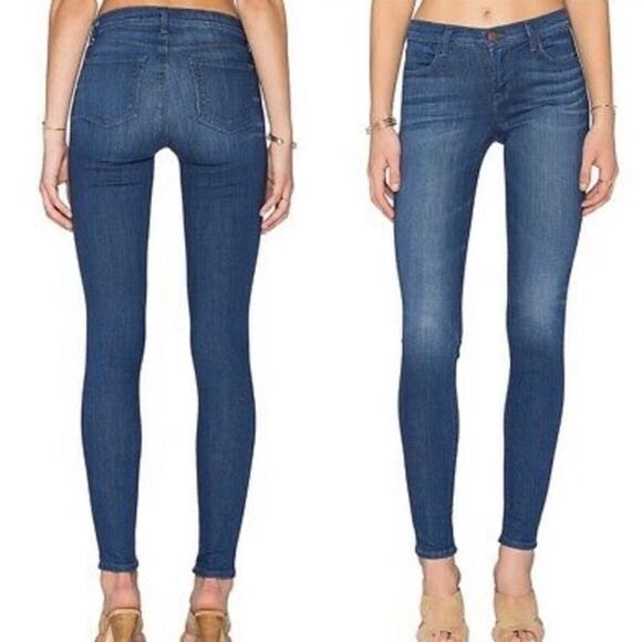J Brand Super Skinny Jeans Size 26 Blue Refuge Stretch Classic Fall Normcore - Picture 1 of 6